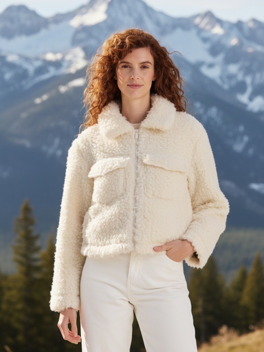 Universal Thread Trendy Cozy Faux Sherpa Zip-Up Jacket. Sz XXL